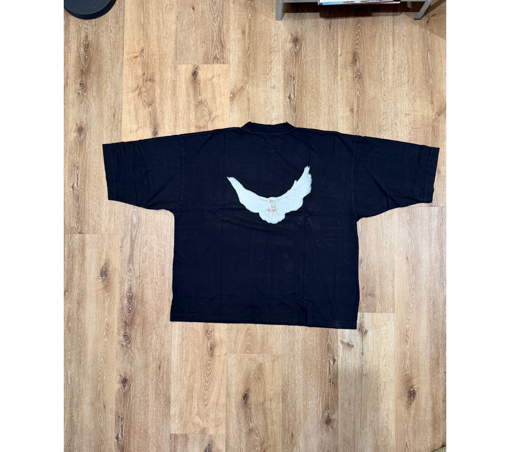 Yeezy Gap Engineered by Balenciaga Dove 3/4 Sleeve Tee Black Back Dove Size M